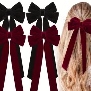 Velvet Bow Clip